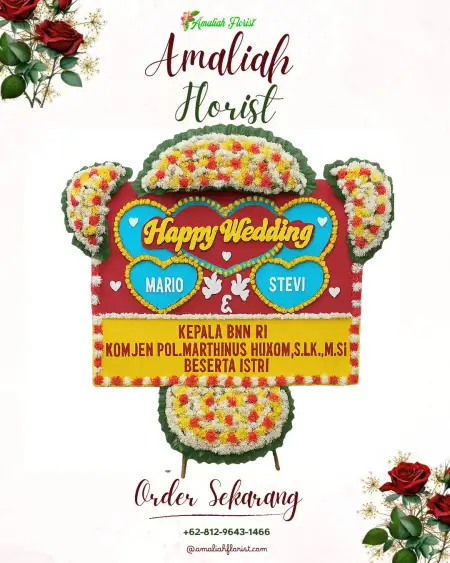 Papan Bunga Pernikahan Jatisawit